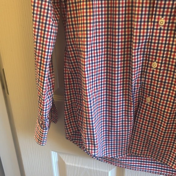 RALPH LAUREN | Red, white, blue button down men's shirt - size small - Picture 4 of 6